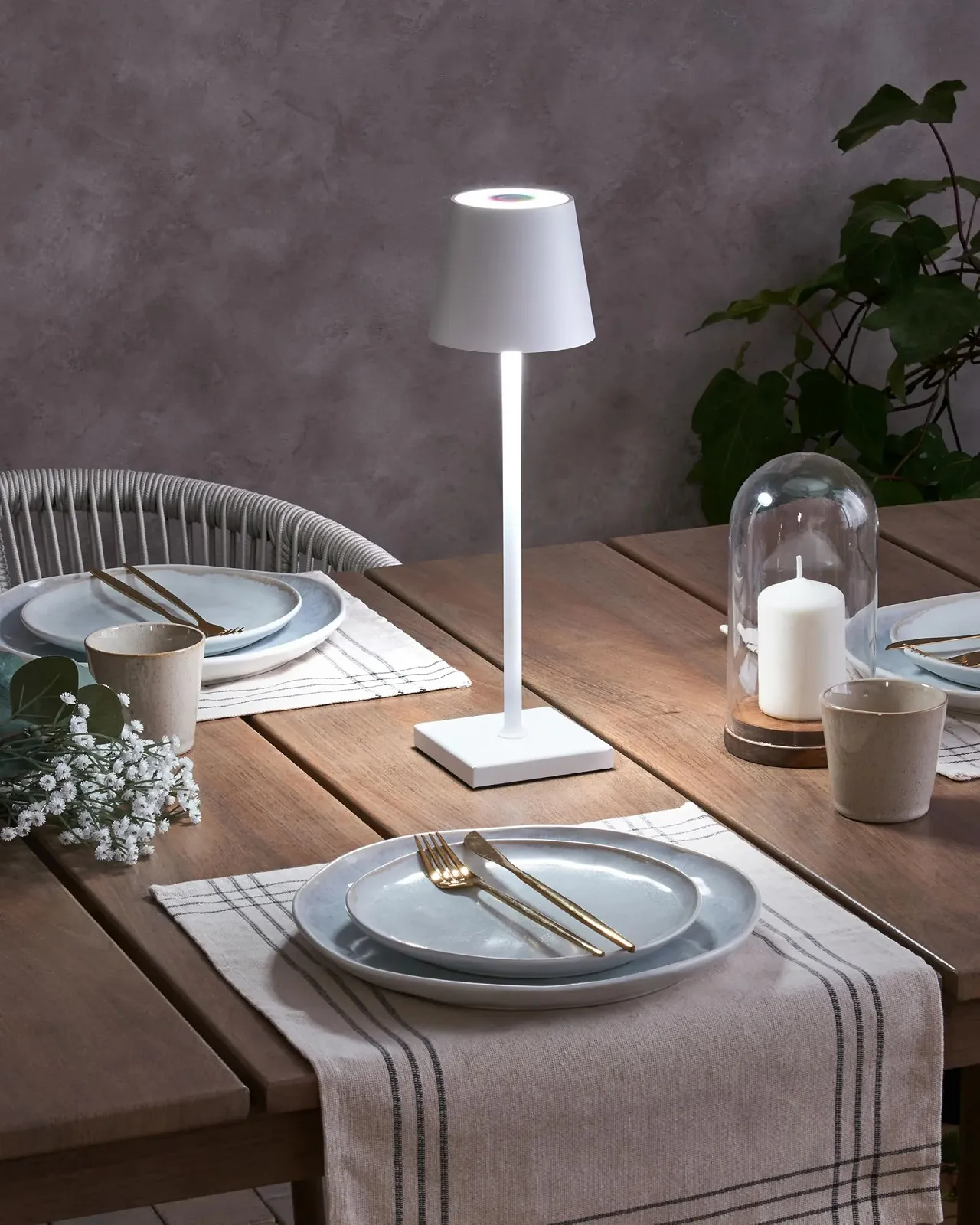 Настільна лампа Valira Металева Акумуляторна Бездротова Сенсорна LED Біла, фото №2