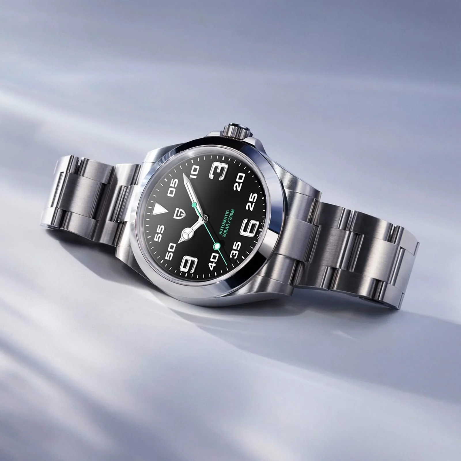 Часы Pagani Design Мужские, сапфировое стекло, нержавеющая сталь, 200M, автоматические, дайвинг, Japan NH35A, автоматические механические, фото №2 Часы Pagani Design Мужские, сапфировое стекло, нержавеющая сталь, 200M, автоматические, дайвинг, Japan NH35A, автоматические механические, фото №2