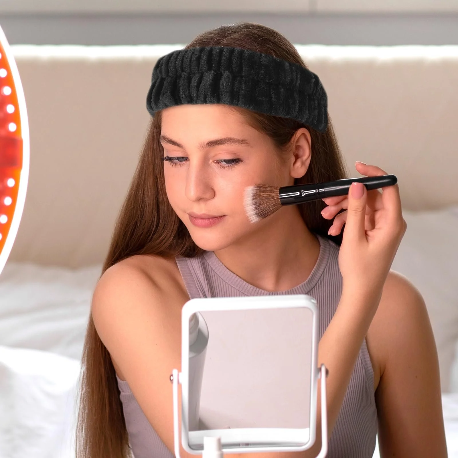 Набір з 2 косметичних пов'язок для волосся для макіяжу та вмивання, фото №6