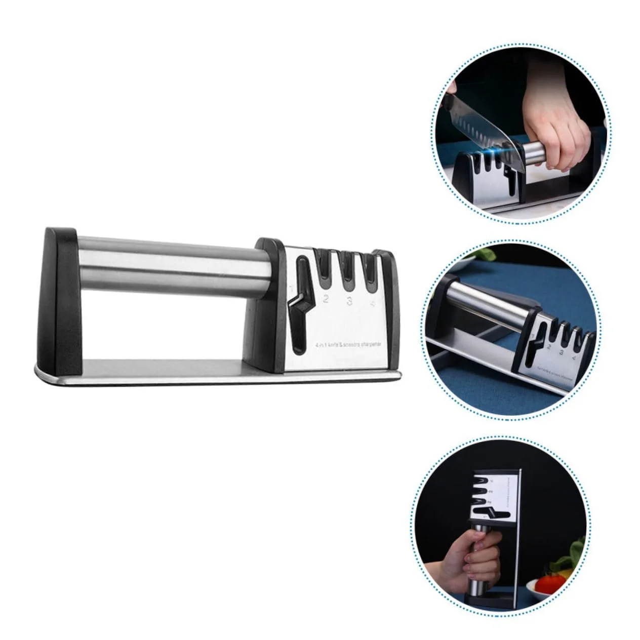 Точилка для ножів та ножиць ручна Zerodeko Ергономічний дизайн, фото №7