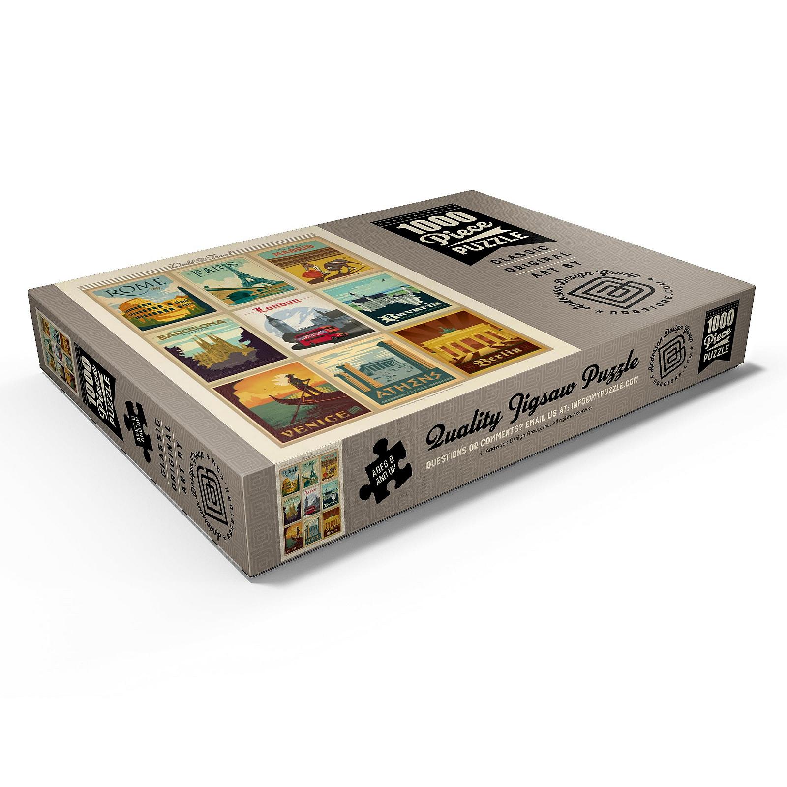 Пазл MyPuzzle Special Collection by Anderson Design Group Путешествие по Европе, коллаж, винтажный постер Премиум 1000 элементов, фото №3