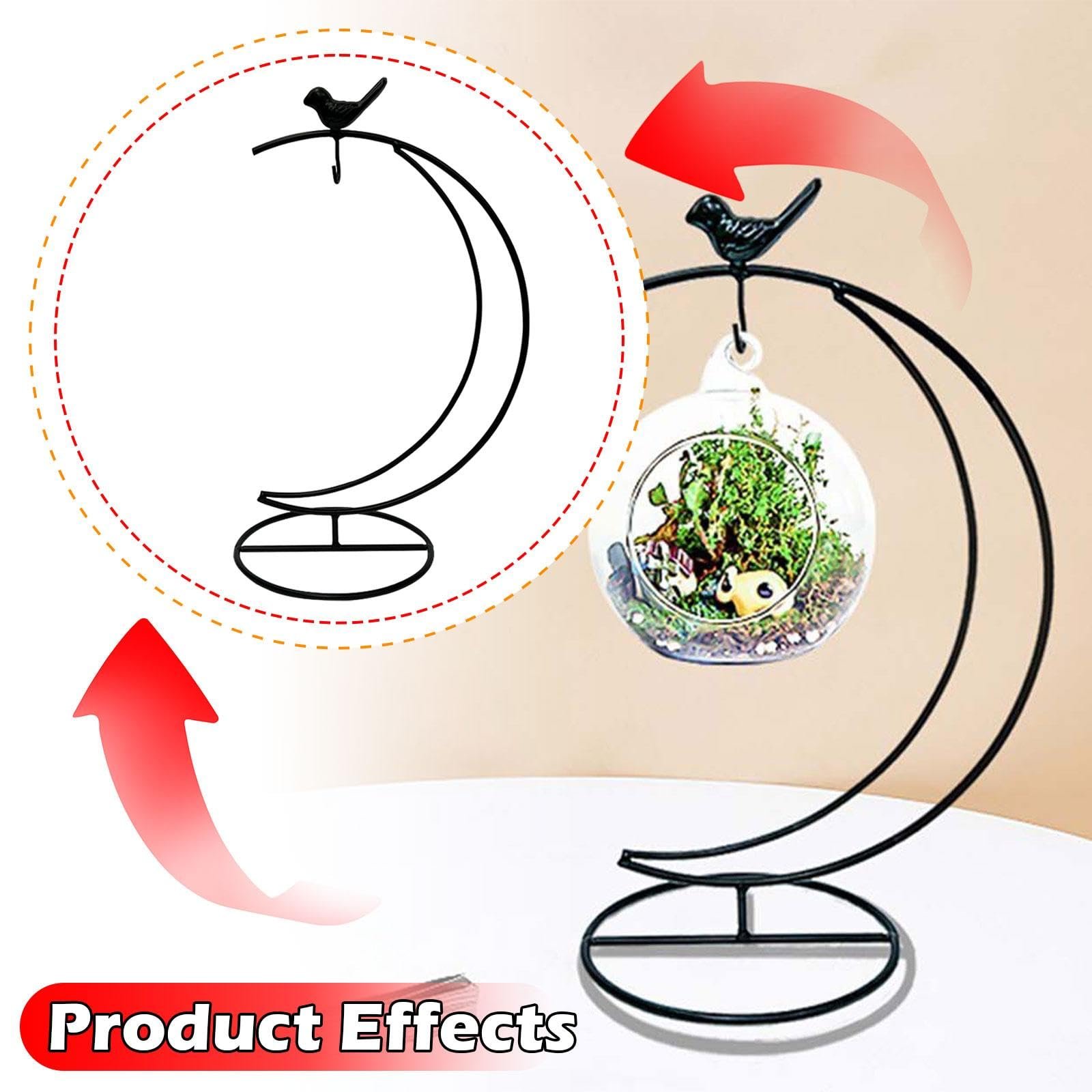 Настольная подставка для микро-ландшафтных террариумов Metal Black, фото №6