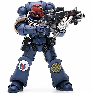 Колекційна фігурка JOYTOY Warhammer 40k Ultramarines Heroes of The Chapter Brother Veteran Sergeant Castor 1/18 - Фото 1