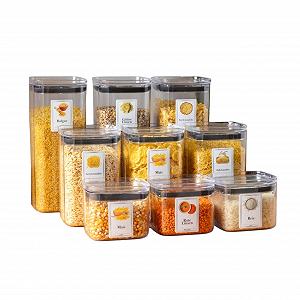 Вакуумні банки для зберігання Набір 9 штук 3 розміри Герметичні BPA-Free Прозорий - Фото 1