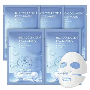 Маска Коллагеновая Shefave Ночная, 8 шт Увлажняющая маска для лица, Коллагеновая пленочная маска для красоты с гидролизованным коллагеном (8) - Фото 1