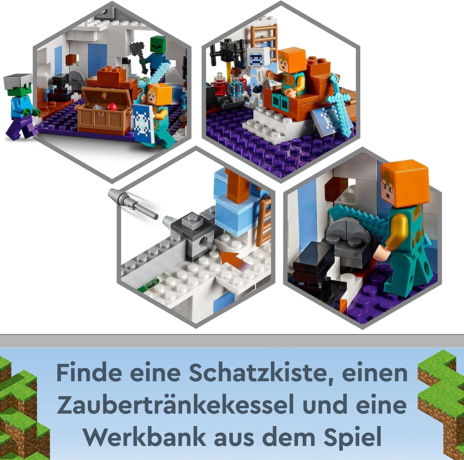 Конструктор Lego Minecraft: Ice Palace 21186 + Stalactite Cave 30647 для дітей, фото №5