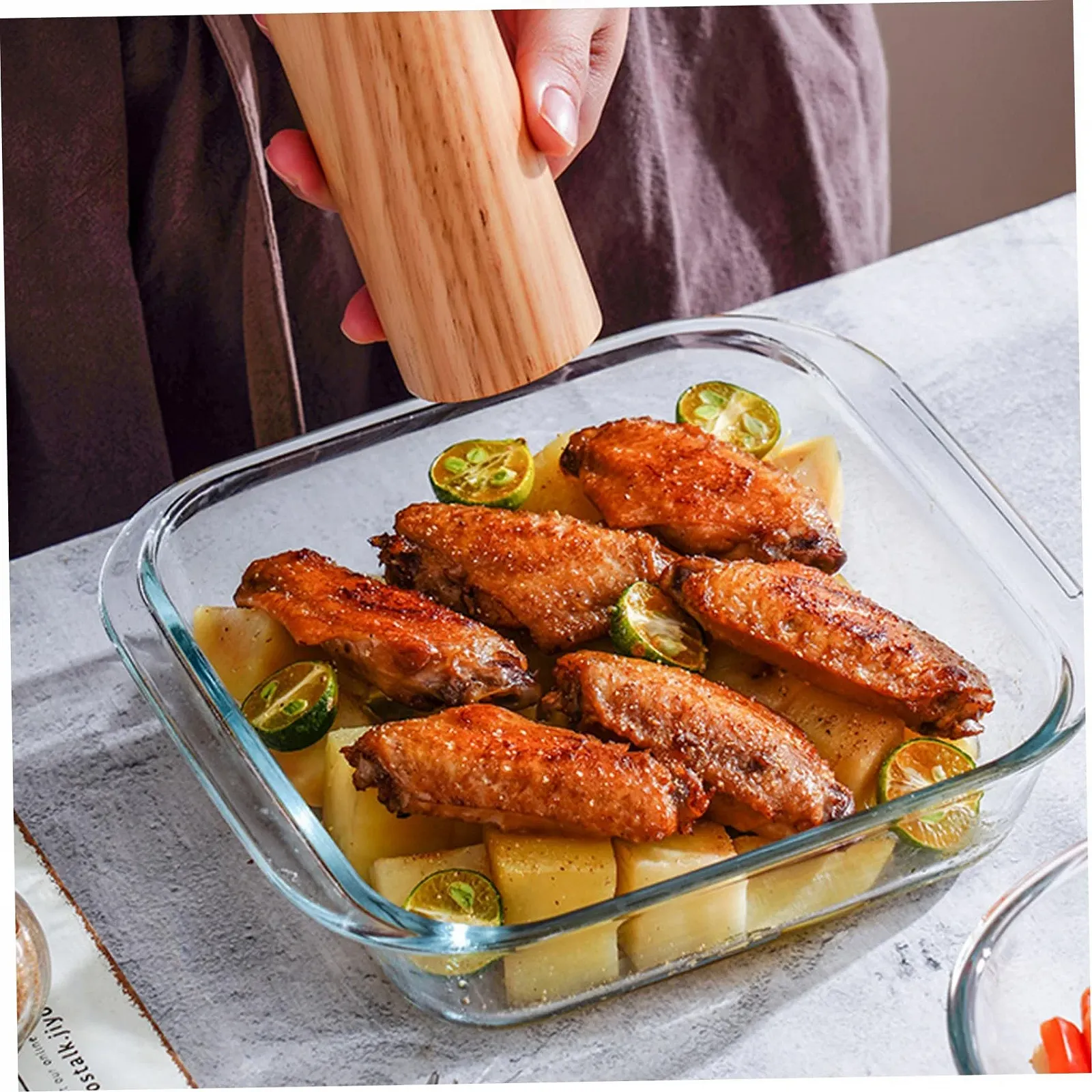 Форма для запекания стеклянная 9.7 x 8.6 x 2 см квадратная термостойкая до 400 °C, фото №6 Форма для запекания стеклянная 9.7 x 8.6 x 2 см квадратная термостойкая до 400 °C, фото №6