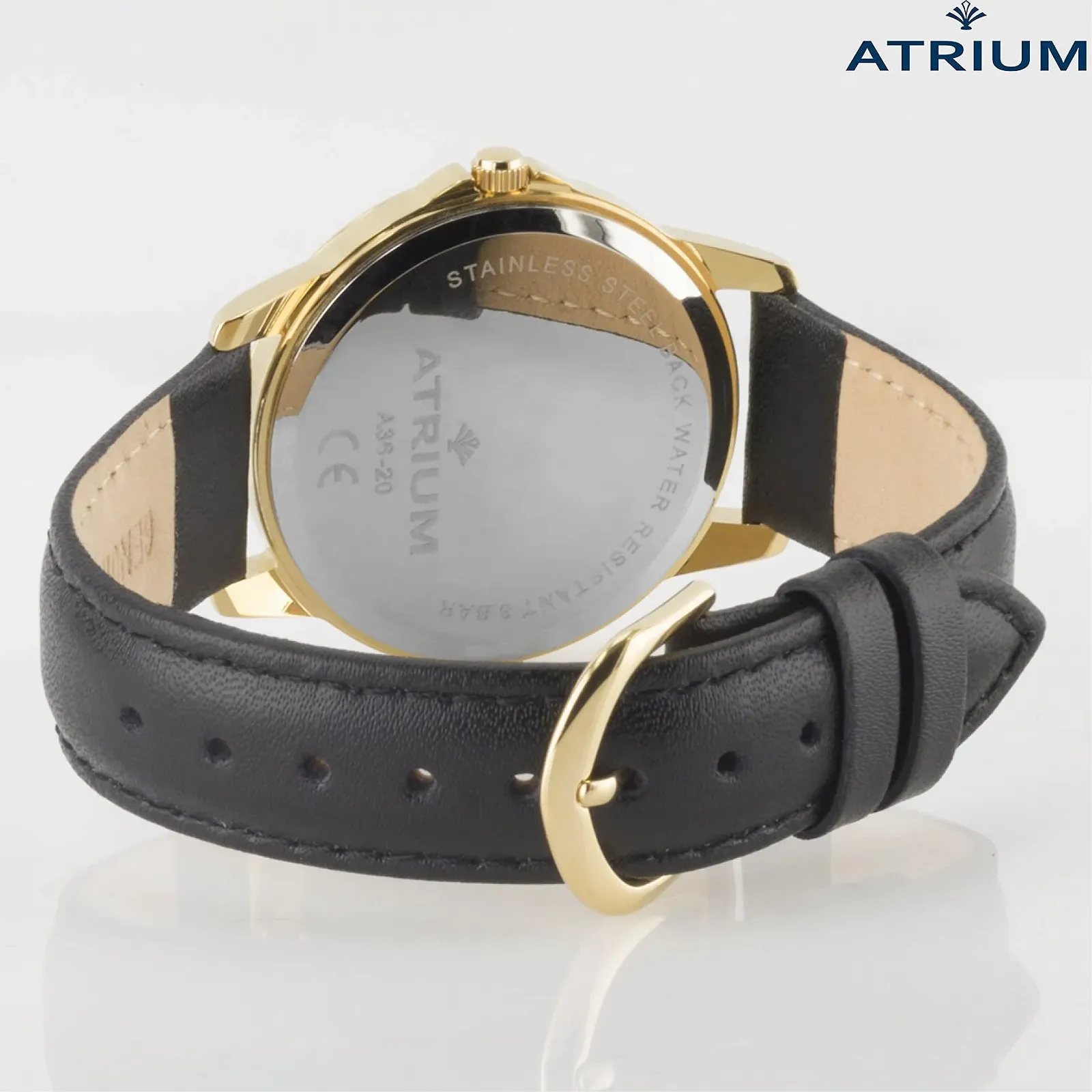 Чоловічий годинник Atrium Дуже Чіткий Золотий Аналоговий Кварцовий 3 Bar, фото №4 Чоловічий годинник Atrium Дуже Чіткий Золотий Аналоговий Кварцовий 3 Bar, фото №4