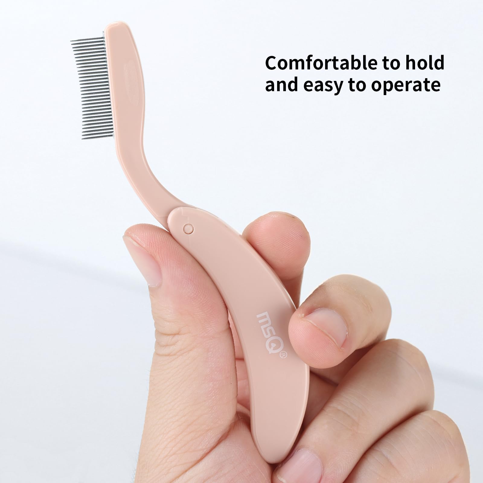 Щітка MSQ Comb Eyelash Separator Bow Eyebrow Grooming (бежевий), фото №5