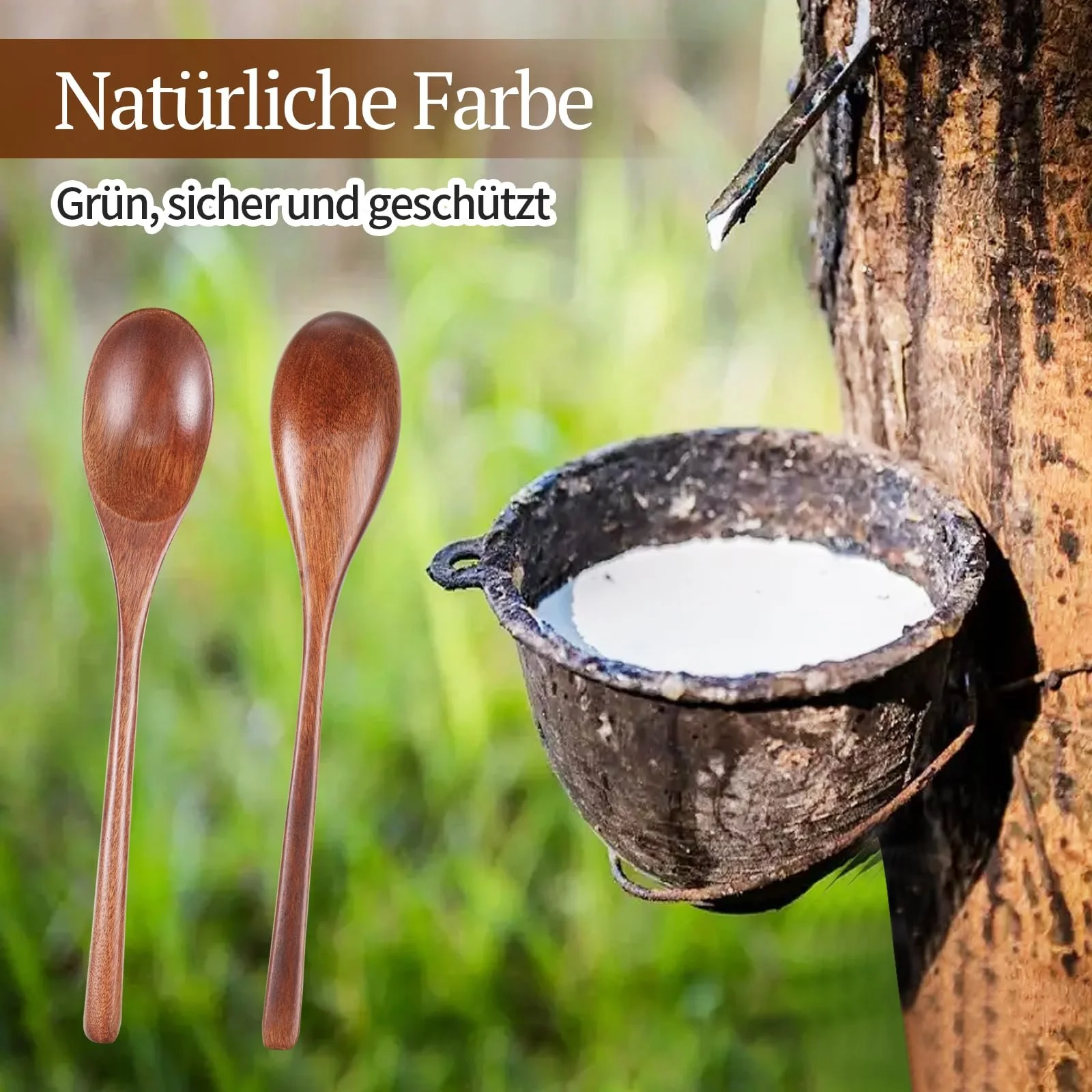 Ложка Дерев'яна Набір 5 штук 22.5 x 4 см, фото №7