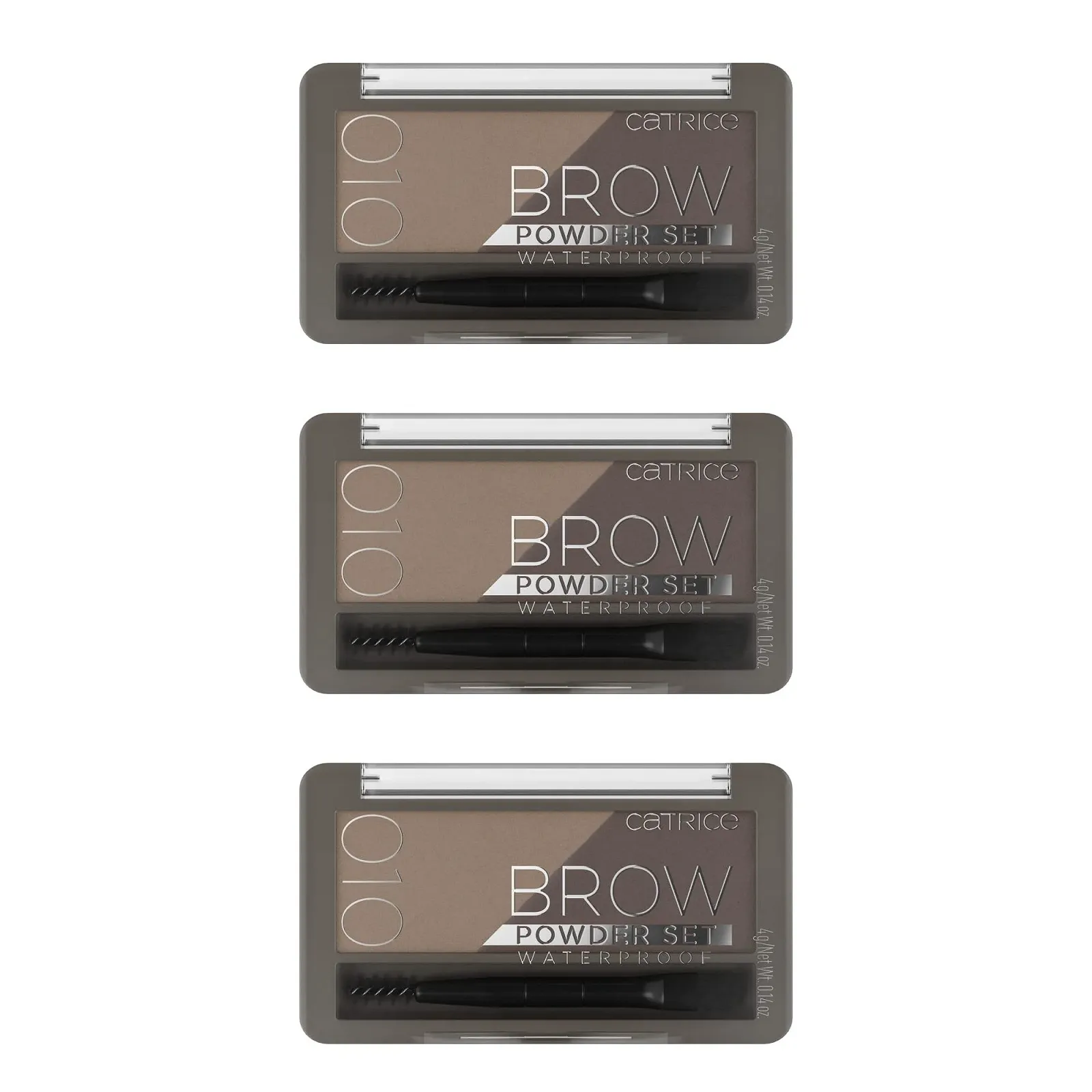 Набір пудри для брів Catrice Brow Powder Set No. 010 Brown Водостійкий Матовий Веганський Упаковка з 3 шт (3 х 4 г), фото №1
