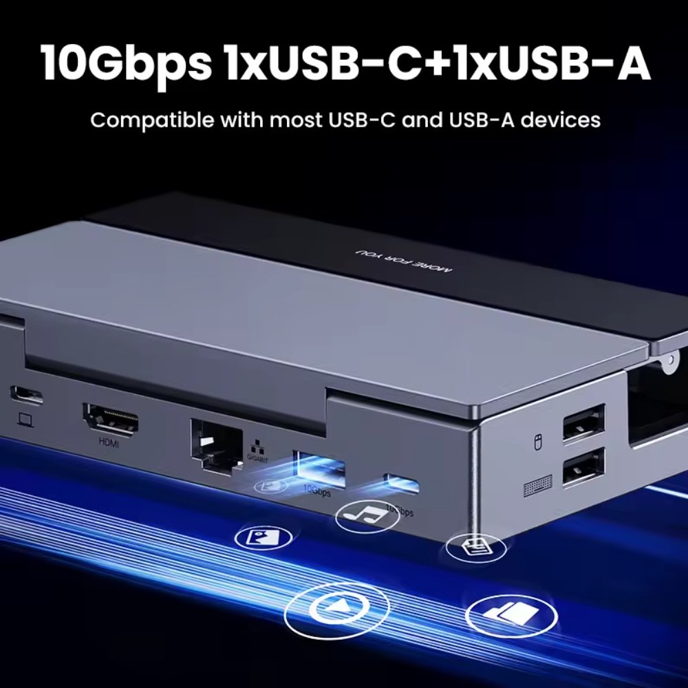 Док-станція Ugreen 9в1 CM800 HDMI 100W Steam Deck, ROG Ally, Nintendo, X Legion, фото №5 Док-станція Ugreen 9в1 CM800 HDMI 100W Steam Deck, ROG Ally, Nintendo, X Legion, фото №5