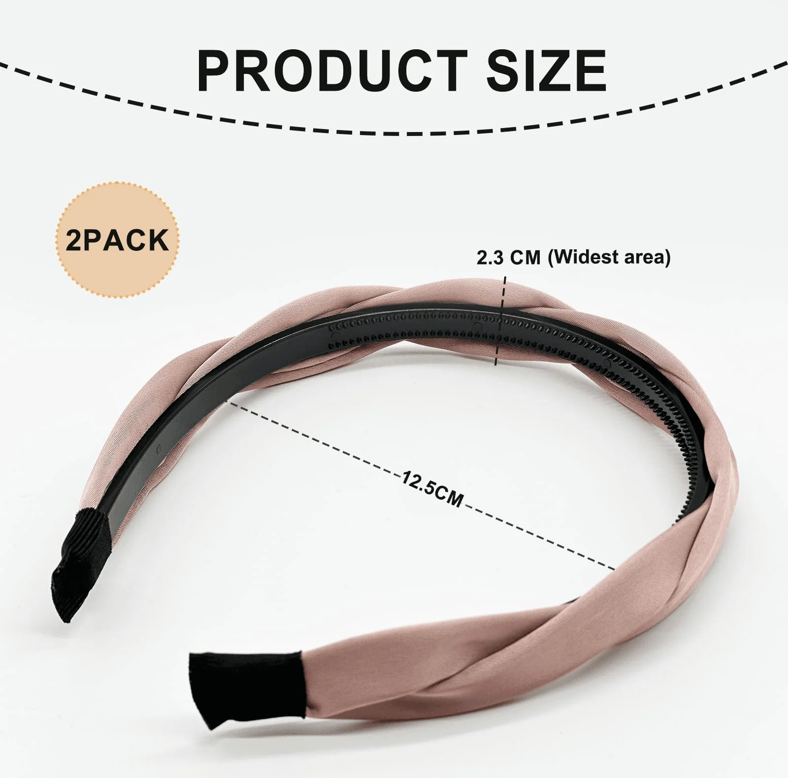 Набір з 2 жіночих модних обручів для волосся, фото №2