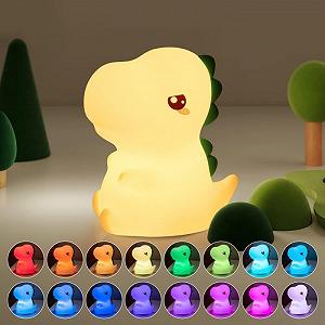 Детский аккумуляторный ночник RGB на 16 цветов с пультом Динозавр - Фото 1