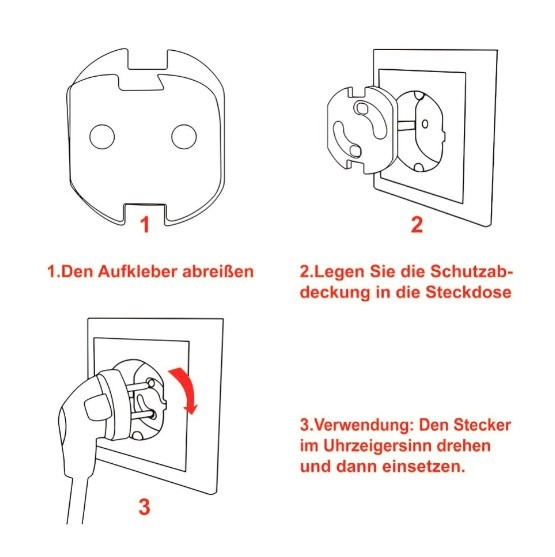 Заглушки на розетку от детей 10 шт Leluno Защита розетки с поворотным механизмом Черный, фото №7 Заглушки на розетку от детей 10 шт Leluno Защита розетки с поворотным механизмом Черный, фото №7