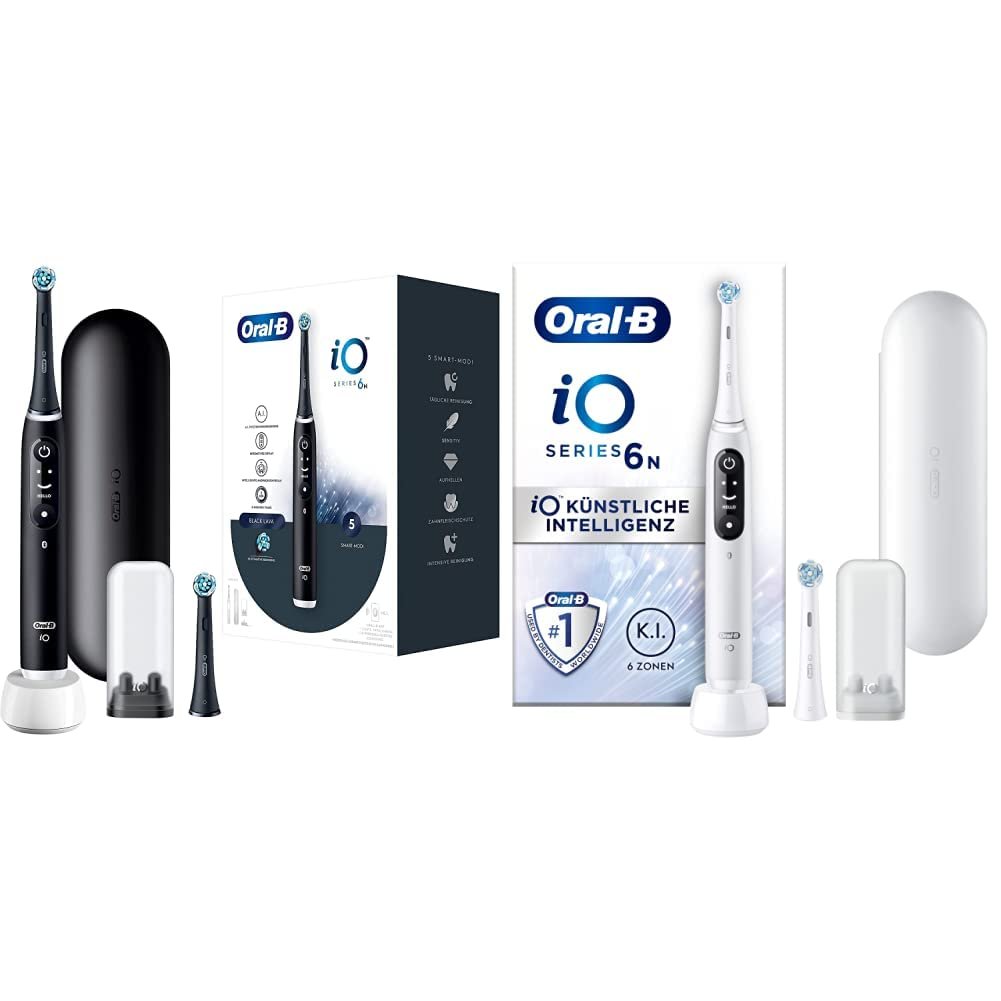 Электрическая зубная щетка Oral-B iO Series 6 Черная лава и iO Series 6 Белая, фото №1