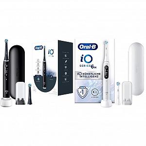 Электрическая зубная щетка Oral-B iO Series 6 Черная лава и iO Series 6 Белая - Фото 1
