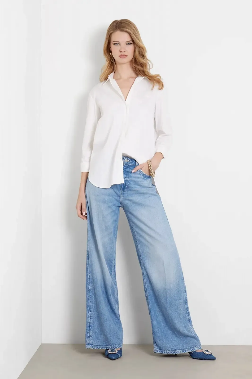 Класична сорочка на ґудзиках Guess / Жіноча / S / Біла, фото №4 Класична сорочка на ґудзиках Guess / Жіноча / S / Біла, фото №4