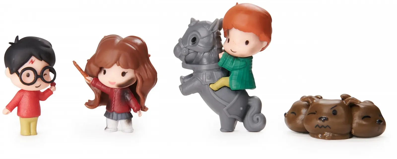 Подарунковий набір колекційних фігурок Wizarding World Harry Potter Micro Magical Moments Harry Potter, Ron Weasley, Hermione Granger, Fluffy Dog With Display Box, фото №7