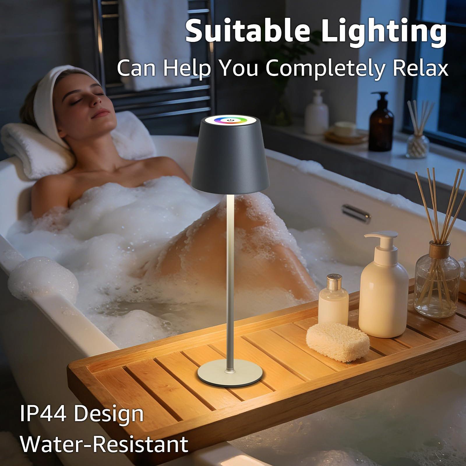 Настольная лампа MALUX Wireless LED USB-C IP54 Grey, фото №6