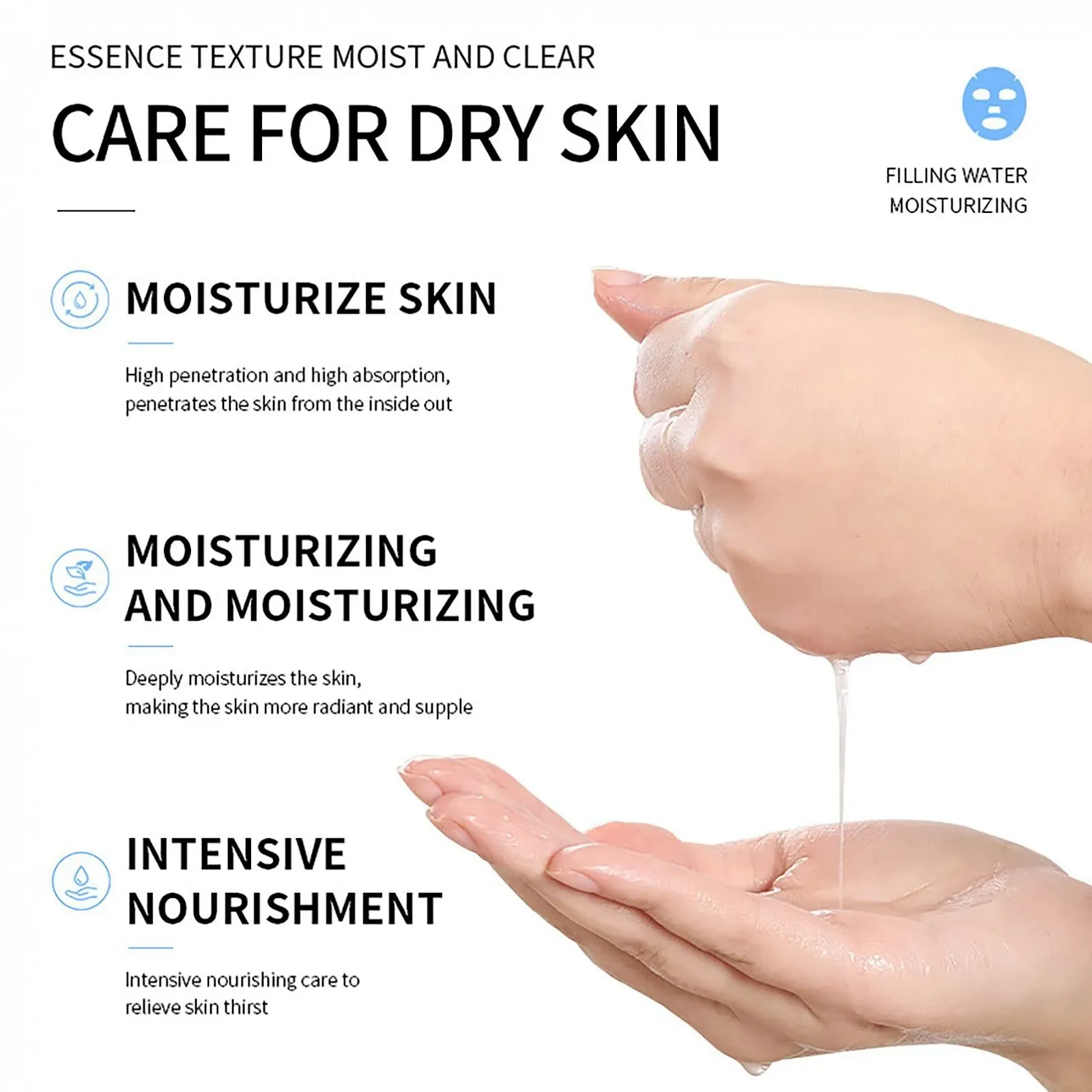 Тканинна маска ARCHIDATE 9 шт - Зволожуюча маска для обличчя, фото №6