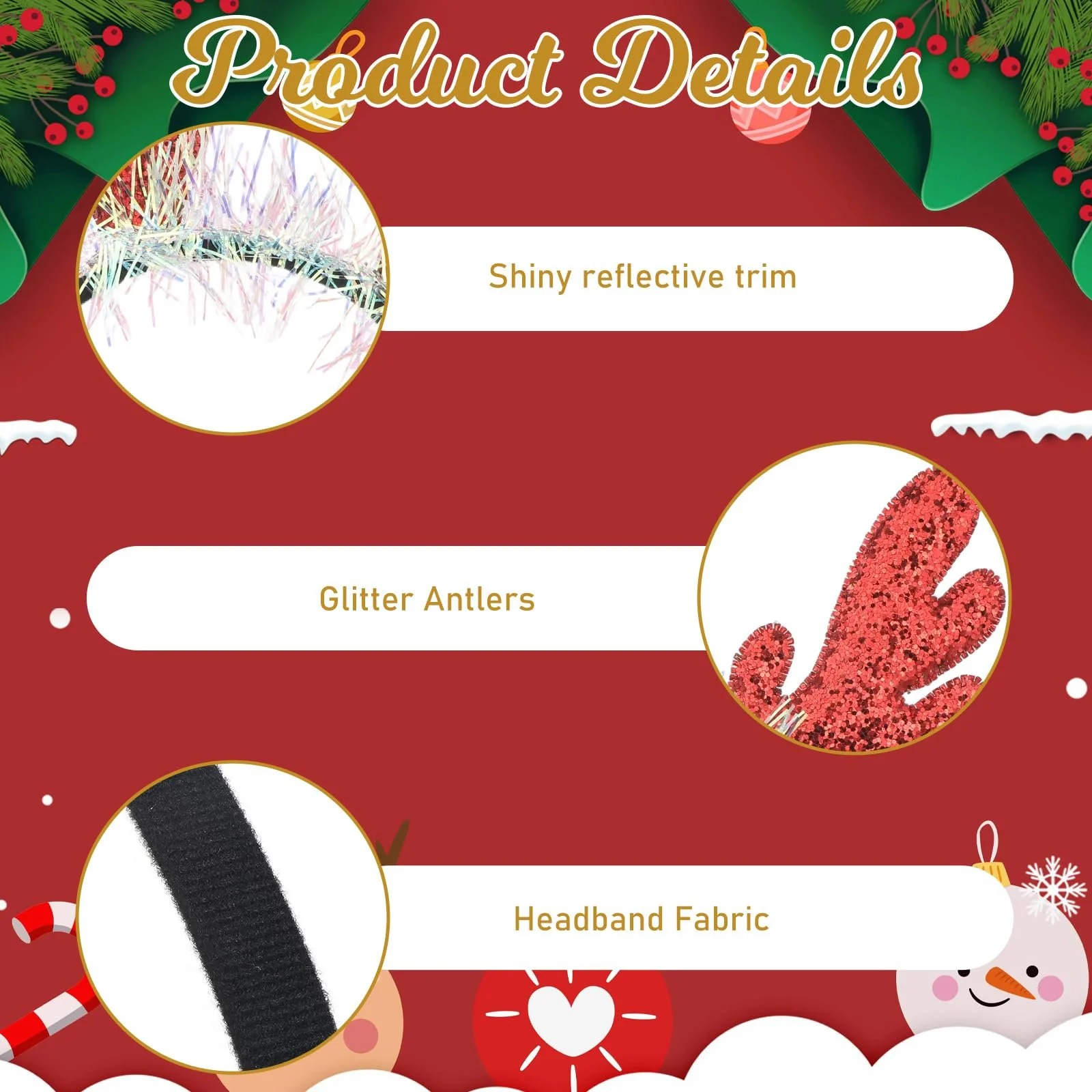 Обруч Рождественский 2 шт, фото №6