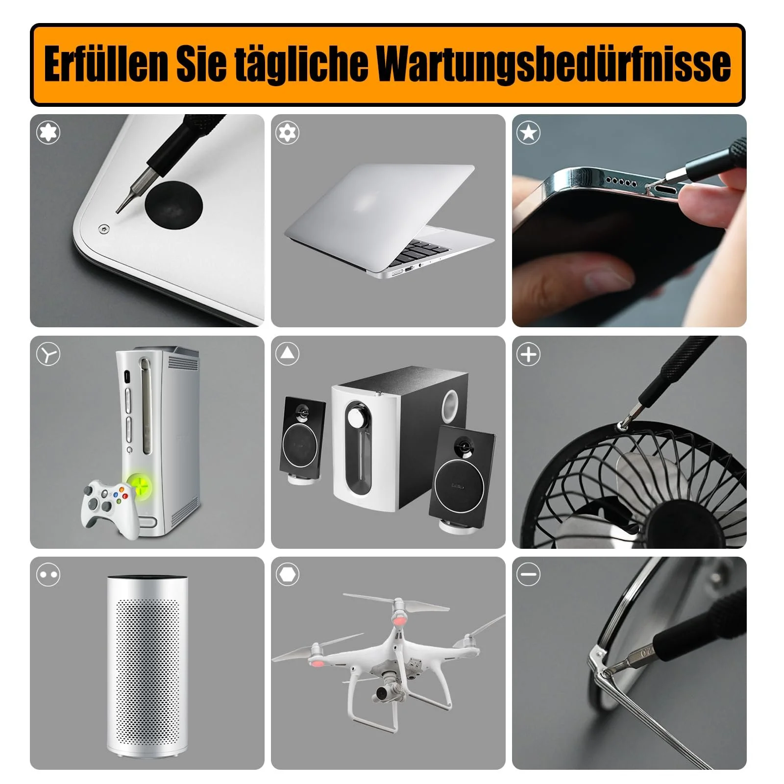 Набір викруток VCELINLK Precision Mechanic 38 в 1 магнітний з 30 бітами, фото №4