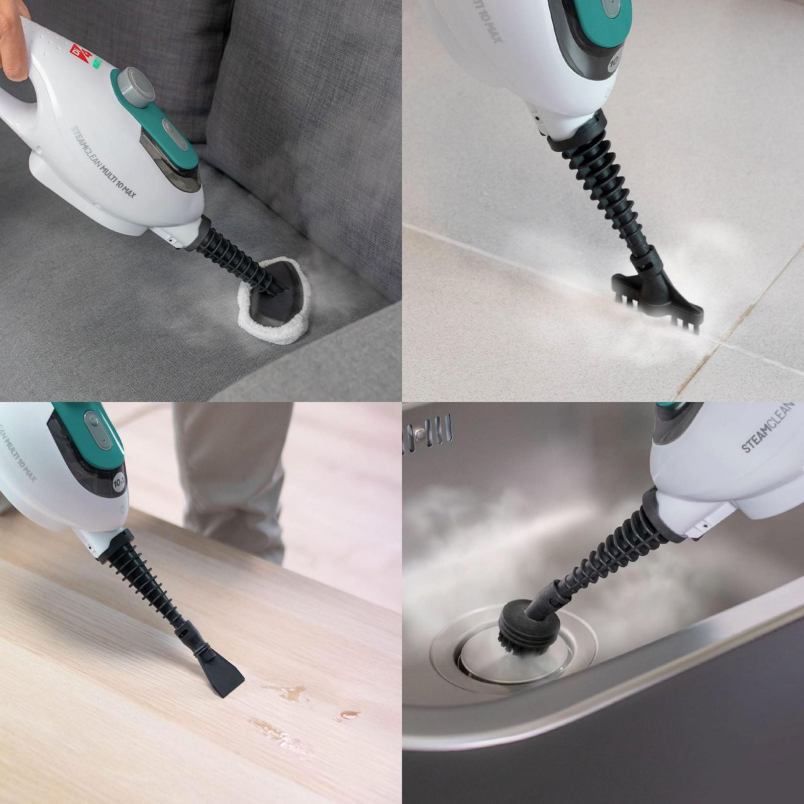 Паровая швабра Di4 Steamclean Multifunction 10-в-1, 1500 Вт, насадки и чехол из микрофибры, экологическая уборка, фото №5