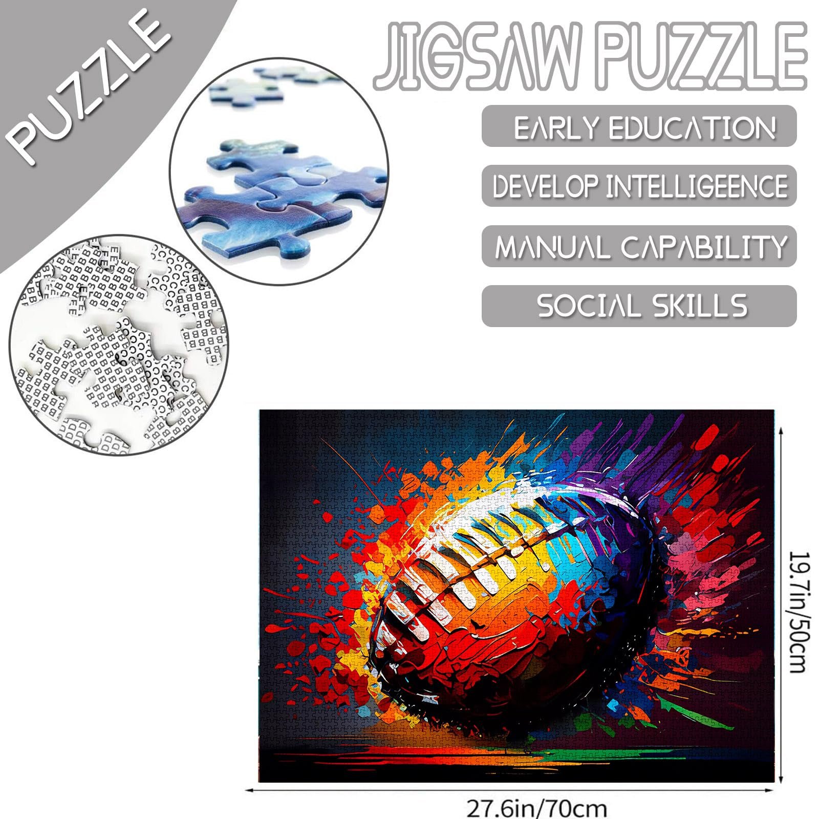 Пазл Tucocoo Rugby 1000 деталей 70 x 50 см, фото №3 Пазл Tucocoo Rugby 1000 деталей 70 x 50 см, фото №3