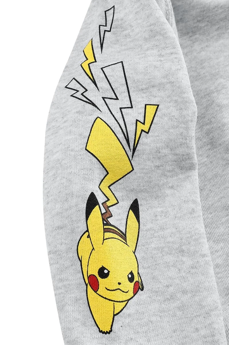 Толстовка с капюшоном Pokémon Pikachu Pokemon Trainer Unisex Серый крапчатый, фото №3