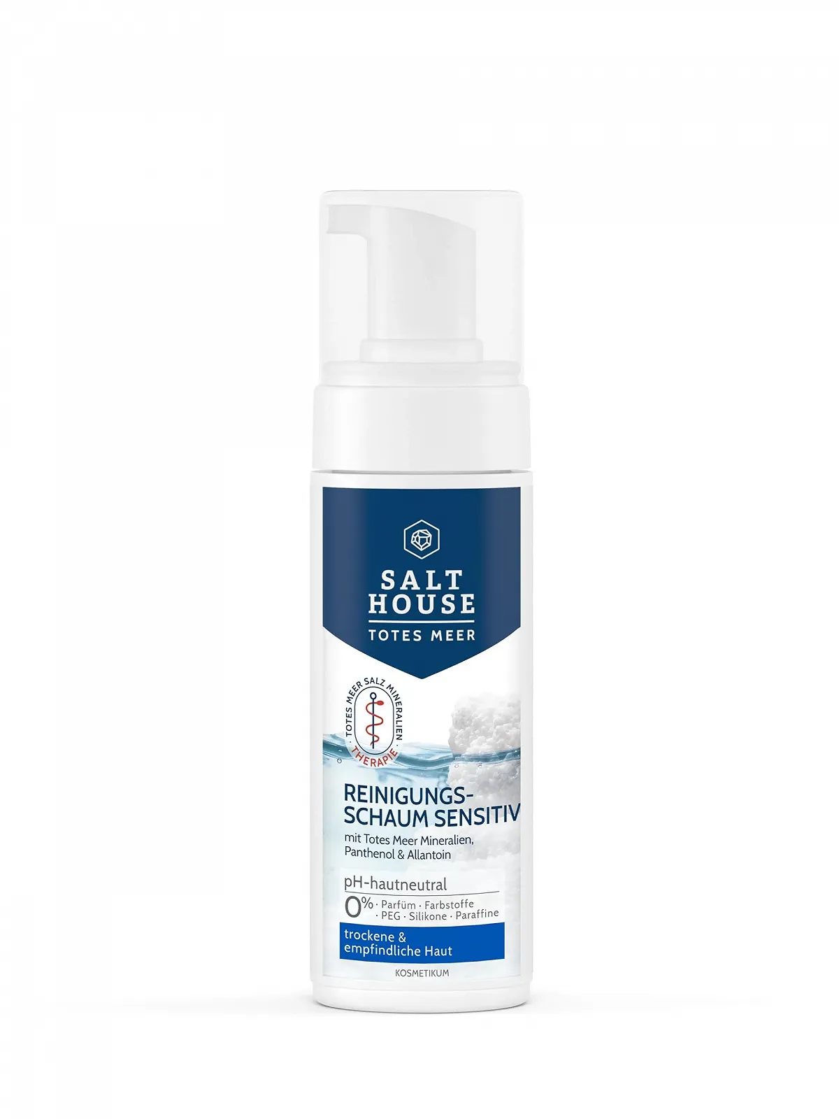 Пінка для вмивання Salthouse Dead Sea Therapy Sensitive для чутливої шкіри обличчя з пантенолом і алантоїном, 150 мл, фото №1