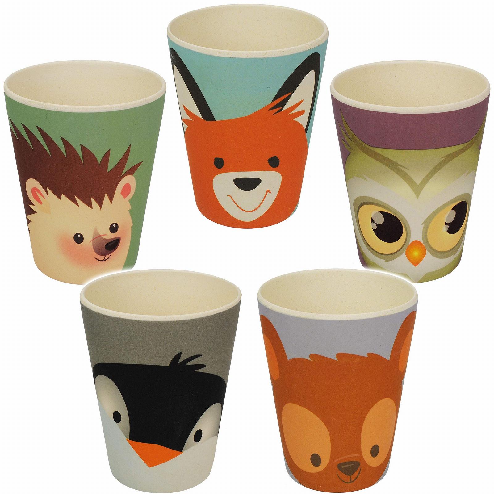 Набір 2 Пластикових Стаканів Лісові Тварини та Тварини із Зоопарку 280 мл, фото №1