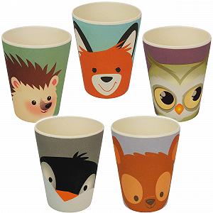 Набор 2 Пластиковых Стаканов Животные Лесные Животные и Животные из Зоопарка 280 мл - Фото 1