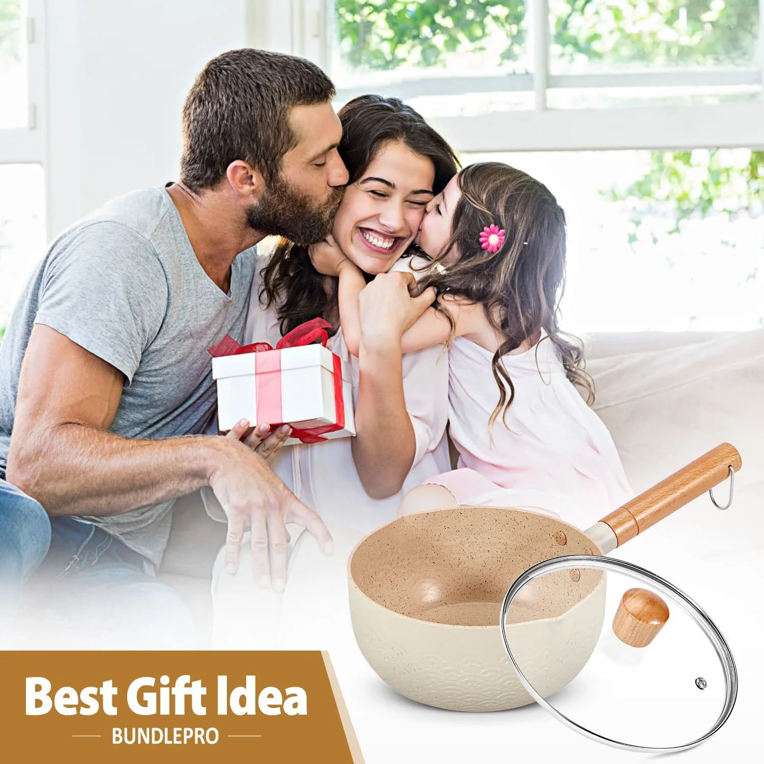 Каструля BUNDLEPRO 2.0 л, бежева, фото №7 Каструля BUNDLEPRO 2.0 л, бежева, фото №7