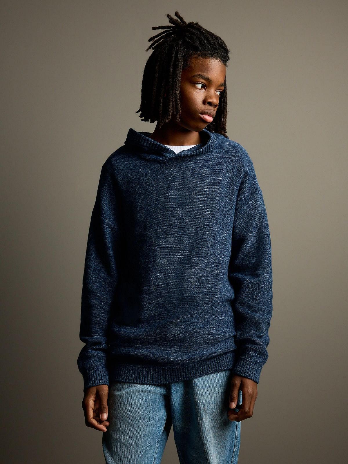 Вязаная Толстовка с капюшоном NEXT для мальчиков, фото №5