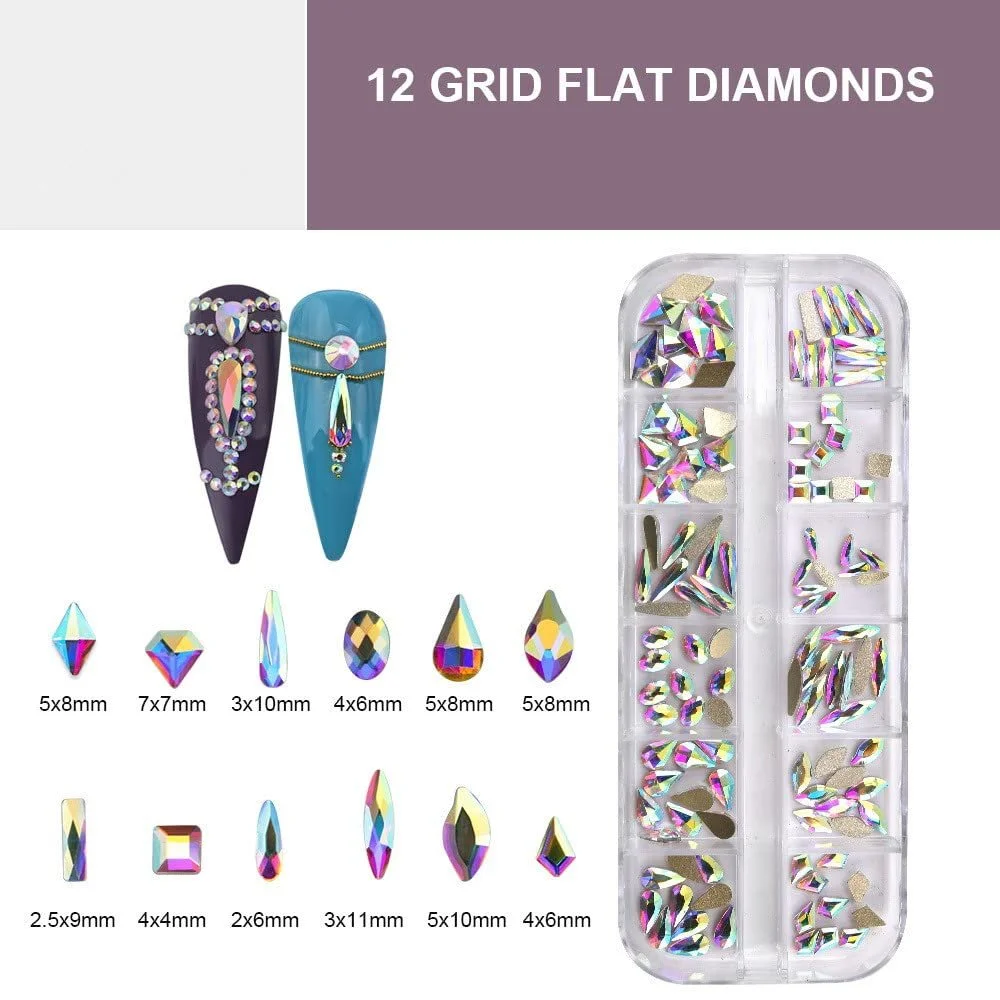 Кристалл для ногтей Плоская задняя часть Круглые стразы для ногтей Искусство ногтей Рукоделие Ткань Обувь Сумка DIY инструмент, фото №8