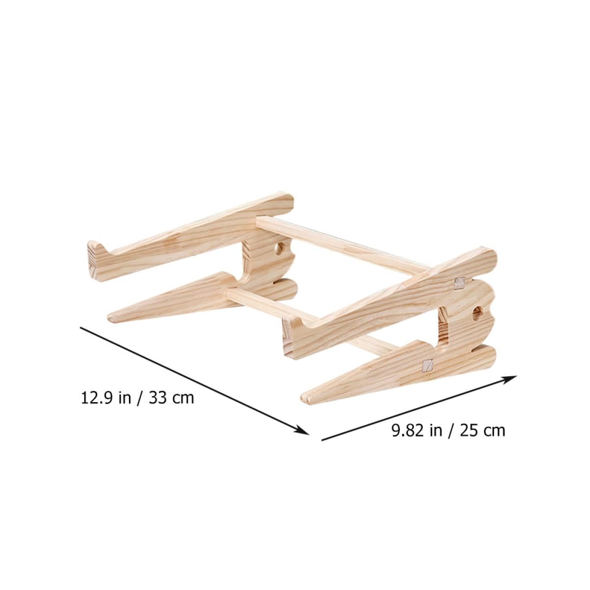 Подставка Деревянная для ноутбука NUOBESTY Регулируемая по высоте для ноутбуков и планшетов Эргономичный дизайн, фото №3