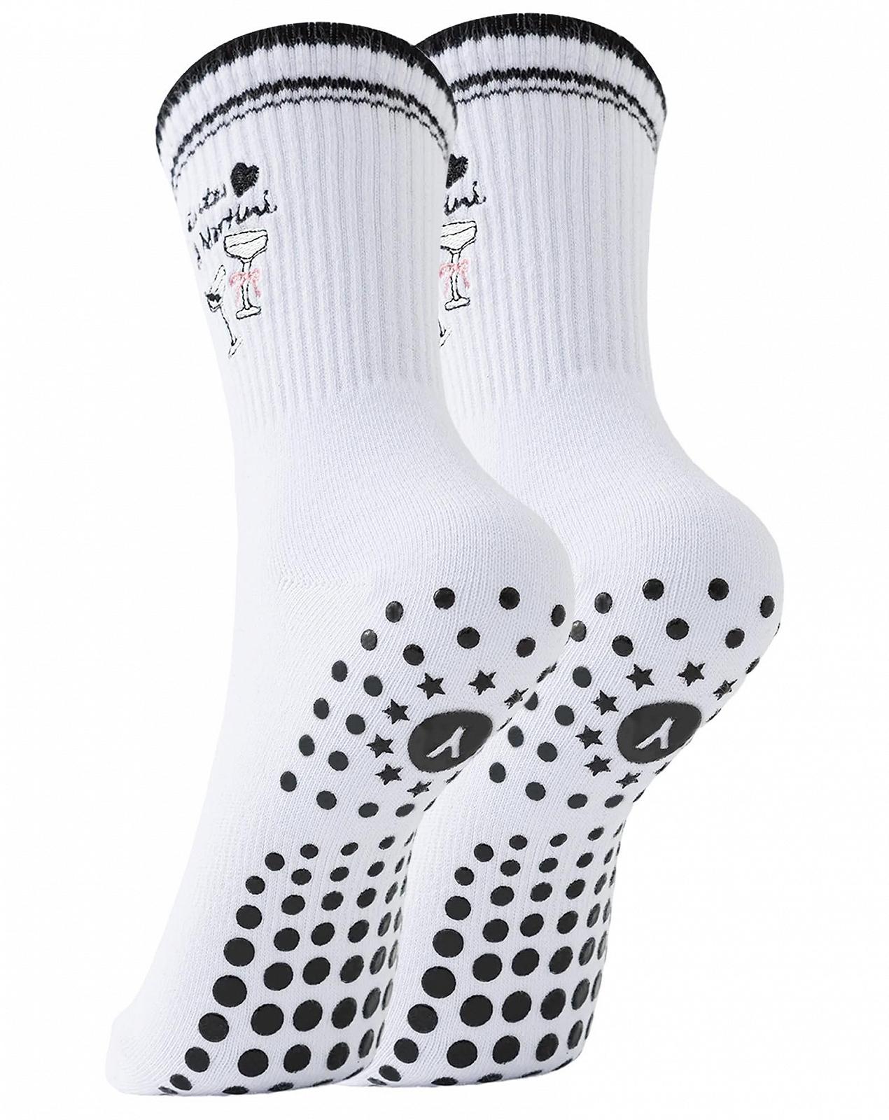 Носки для пилатеса Yawlsow, женские, нескользящие носки для йоги с нескользящим покрытием, милые носки для пилатеса Reformer, нескользящие носки с пупырышками для балета, танцев, батута, больницы, фитнеса, дома, фото №1