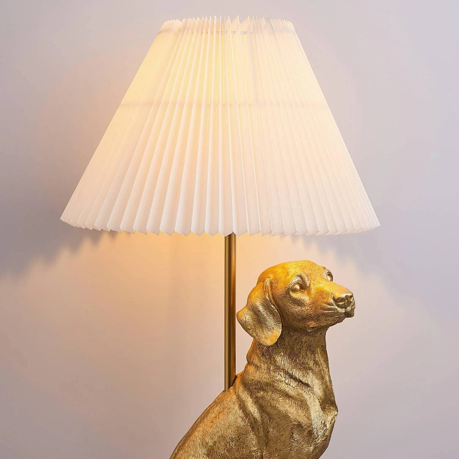Настільна лампа BUTLERS EL Bello Пес Золотистий/Білий, фото №6