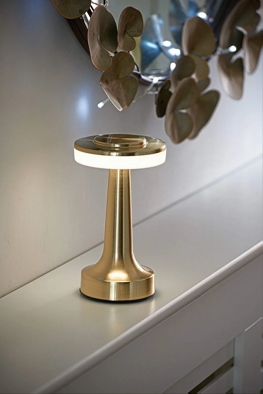 Настільна лампа Auraglow LED Touch Control Wireless Satin Brass, фото №4