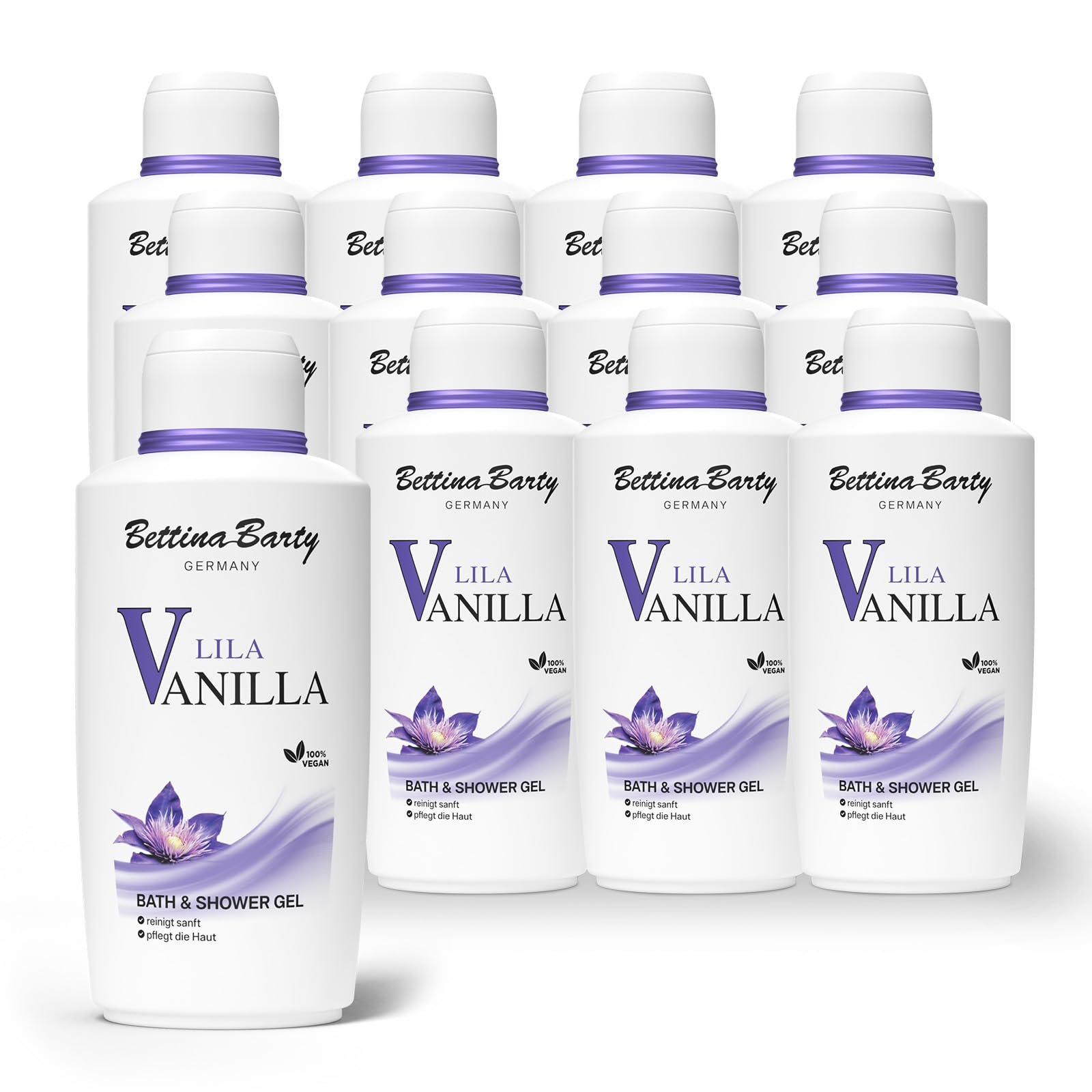 Гель для душу Bettina Barty Purple Vanilla Пудровий квітковий аромат 500 мл 12 шт., фото №1