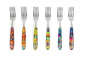 Набір столових приборів Excelsa Mexican Flower 24 предмети, нержавіюча сталь, пластикова ручка synthetic.ua - Фото 1