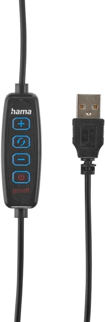 Кільцева LED лампа зі штативом Hama 00004659 Чорна, фото №4 Кільцева LED лампа зі штативом Hama 00004659 Чорна, фото №4