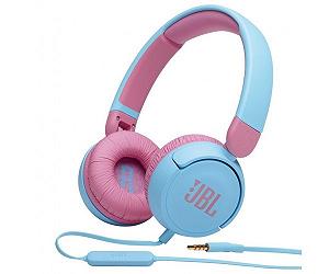 Навушники JBL JR 310 Blue/Pink 3.5 мм мікрофон динаміки 32 1 м дитячі JBLJR310BLU - Фото 1