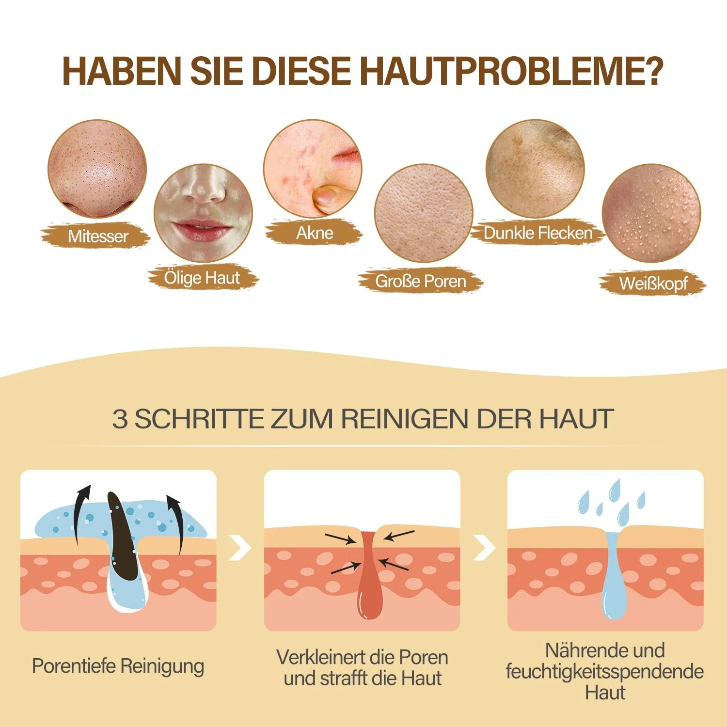 Набор глиняных масок для лица Turmeric Vitamin C, маска из грязи Мертвого моря, гималайская глиняная маска для лица для уменьшения черных точек, акне, глубокого очищения, маска для лица для контроля жирности, 240 г, фото №3