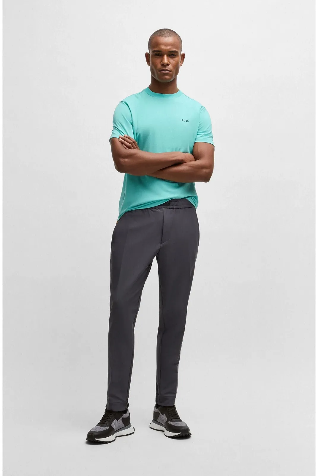 Кросівки BOSS Jonah Runn Чоловічі З різних матеріалів з сіткою та логотипами, фото №3 Кросівки BOSS Jonah Runn Чоловічі З різних матеріалів з сіткою та логотипами, фото №3