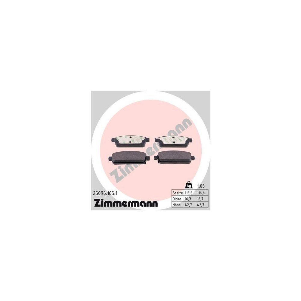 Тормозной диск ZIMMERMANN COAT Z 430.2622.20 для OPEL VAUXHALL CHEVROLET, фото №4