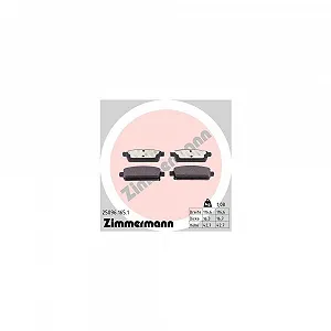 Комплект гальмівних колодок, дискове гальмо ZIMMERMANN 25096.165.1 для OPEL GENERAL MOTORS - Фото 1