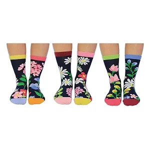 Шкарпетки Різні Flower in the Garden, Набір з 6 пар synthetic.ua - Фото 1