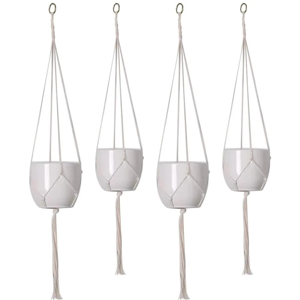 Підвіси для рослин Armo Набір 4 шт. Бавовняна мотузка 80 см x 100 см, фото №1